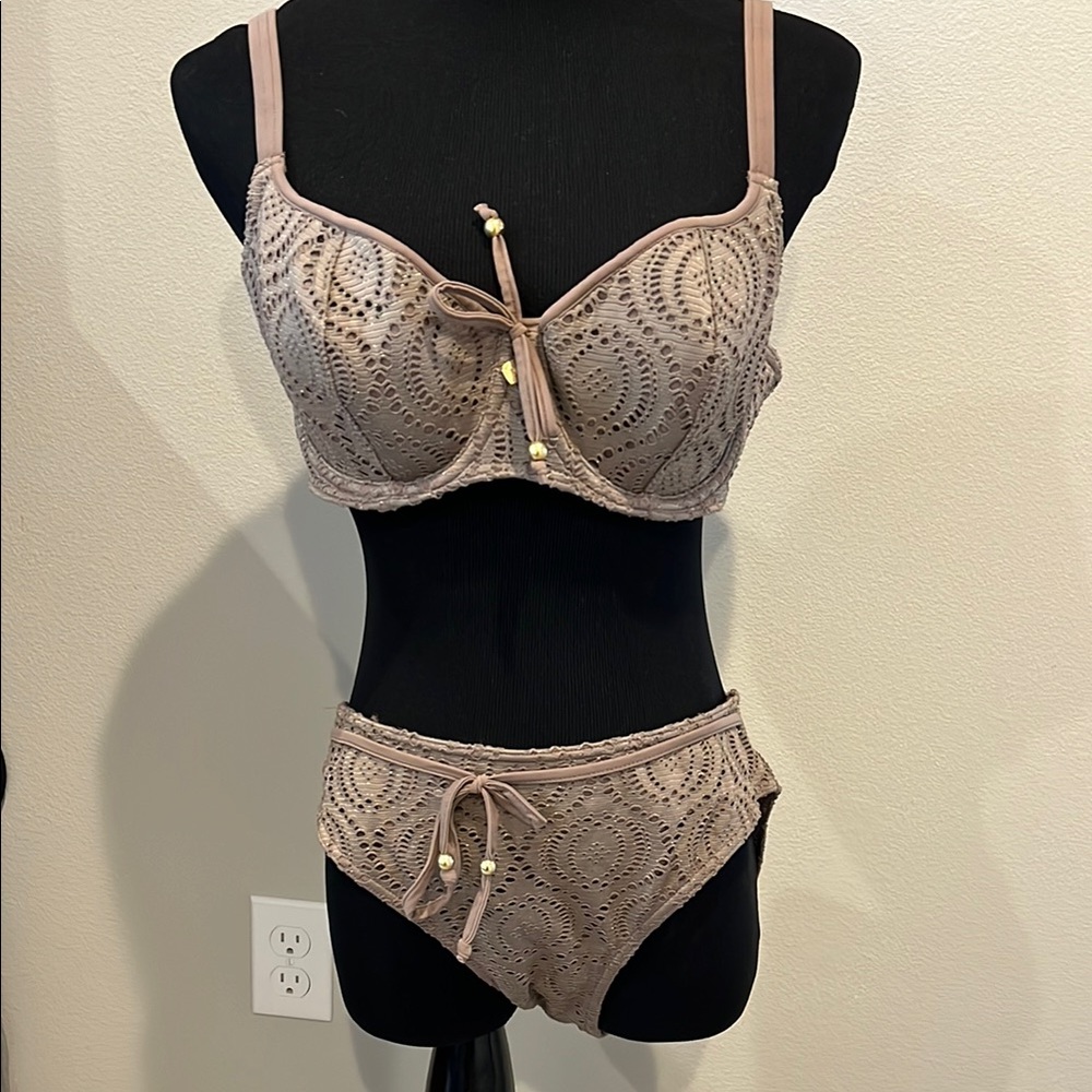 Freya Tan and Gold Bikini Swimwear